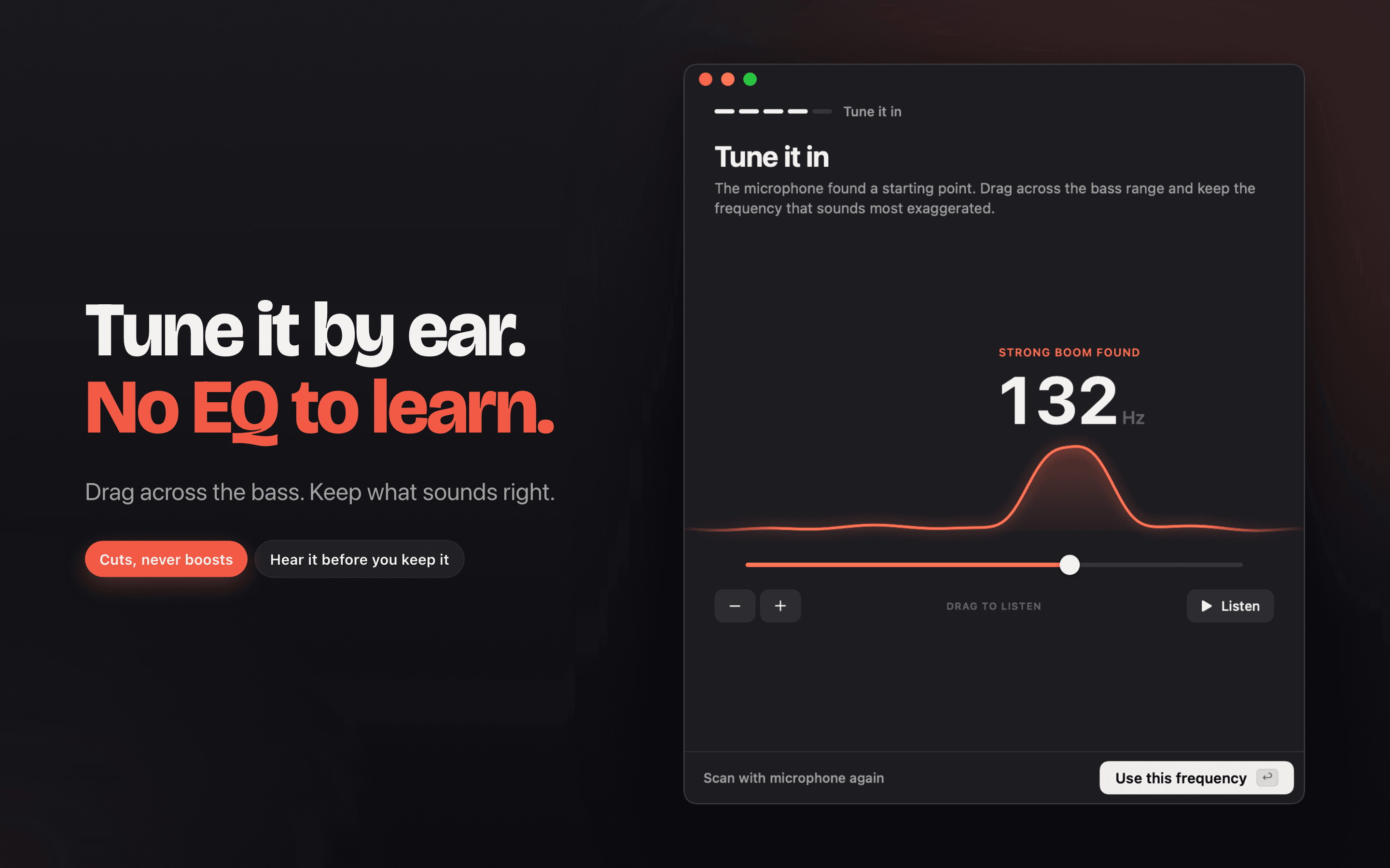 Fine-tuning the frequency by ear